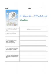 English Worksheet: weather