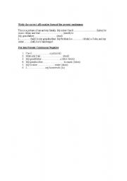 English worksheet: present continuous