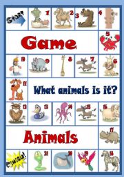 English Worksheet: game animals