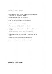 English worksheet: fill in the blanks