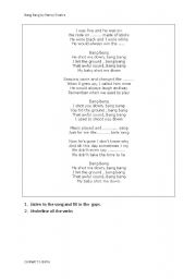 English worksheet: Song to pratice the Simple Past