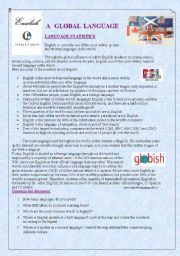 English Worksheet: English: a world - global language