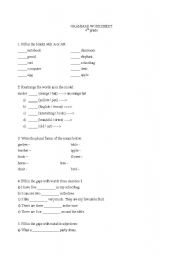 English Worksheet: Grammar worksheet