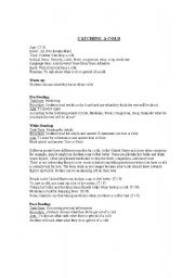 English Worksheet: Catching a Cold