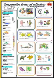 Comparative forms of adjectives(2 pages)