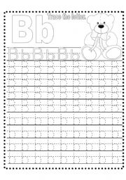 tracing letter b