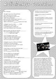 English Worksheet: Arctic Monkeys - Cornerstone