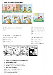 English Worksheet: ___Comics__Present Continuous___