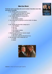 English worksheet: meet joe black (movie)