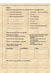 English worksheet: TRAVEL 2