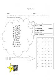 English worksheet: Superlatives