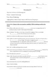 English Worksheet: Worksheet