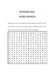 English Worksheet: Alices adventure in wonderland