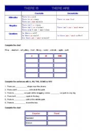 English Worksheet: There is There are Plurals