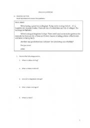 English worksheet: ...