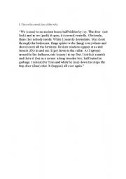 English Worksheet: past continuous