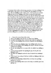 English Worksheet: past continuous