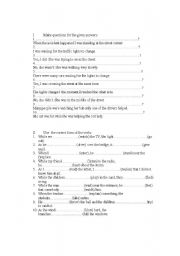 English worksheet: past continuous