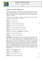 English Worksheet: The Future of English Language 