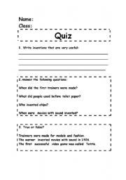 English worksheet: complement to the power point