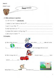English worksheet: Revision worksheet  (part A)