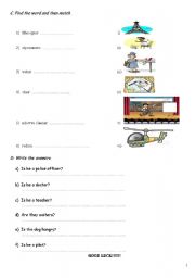 English worksheet: Revision worksheet (part B)