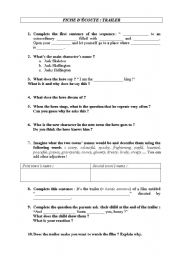 English Worksheet: Worksheet trailer A nightmare before Christmas