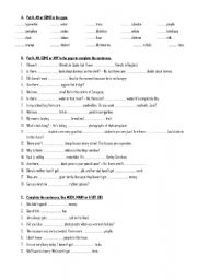 English Worksheet: SOME ANY MUCH MANY A LOT OF