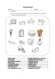 English worksheet: Food 