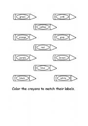 English worksheet: colours 