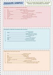 English Worksheet: PRESENT SIMPLE affirmative interrogative negative