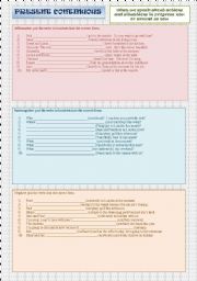 English Worksheet: PRESENT CONTINUOUS affirmative interrogative negative