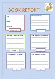 English Worksheet: book report