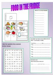English worksheet: VOCABULARY REVIEW (FOCUS ON FOOD)