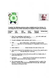 English Worksheet: Money vocabulary