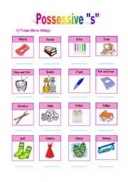 English Worksheet: possession