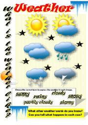 English Worksheet: WEATHER TERMS