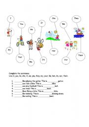 English Worksheet: pronouns