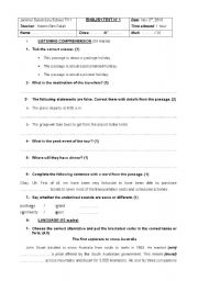 English Worksheet: Mid term test for fourth formers