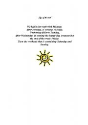 English Worksheet: Days of the week