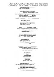 English worksheet: Hello world-belle perez