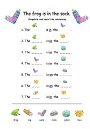 English worksheet: short O practice