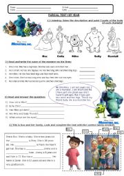 English Worksheet: Monster Ink