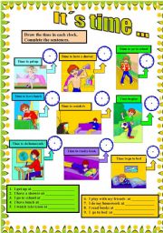 English Worksheet: Time to