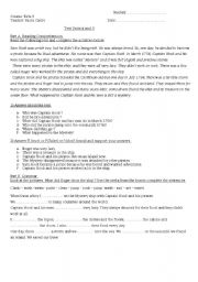 English Worksheet: Simple Past- Pirates