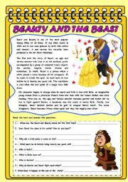 English Worksheet: BEAUTY AND THE BEAST