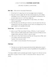 English Worksheet: gradable and non-gradable adjectives-lesson plan and activity cards