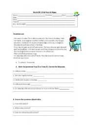 English Worksheet: daily routine