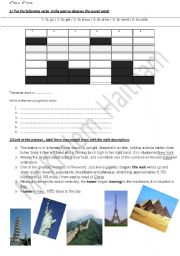 English Worksheet: Group session: 8th form : wonders ( use of irregular verbs)
