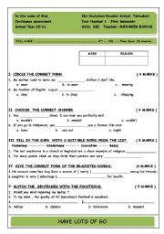 My first quiz to Moroccan bac students